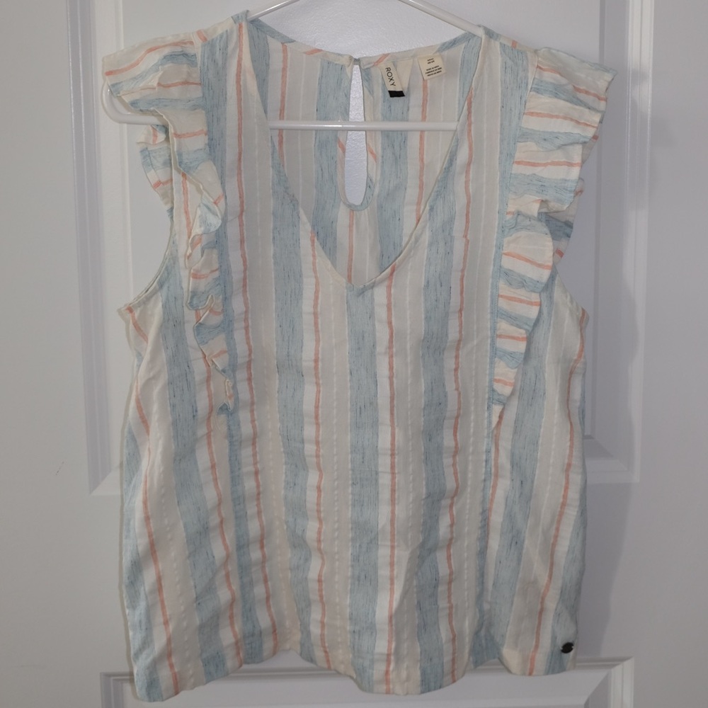Ruffle sleeve tank